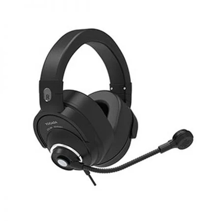 Adjustable microphone with memory foam earpads for wearing